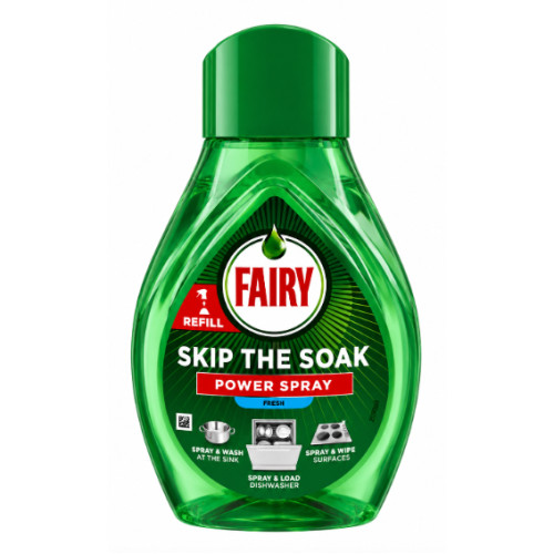 Засіб для миття посуду Fairy Skip The Soak Power Spray Fresh (рефіл), 500 мл